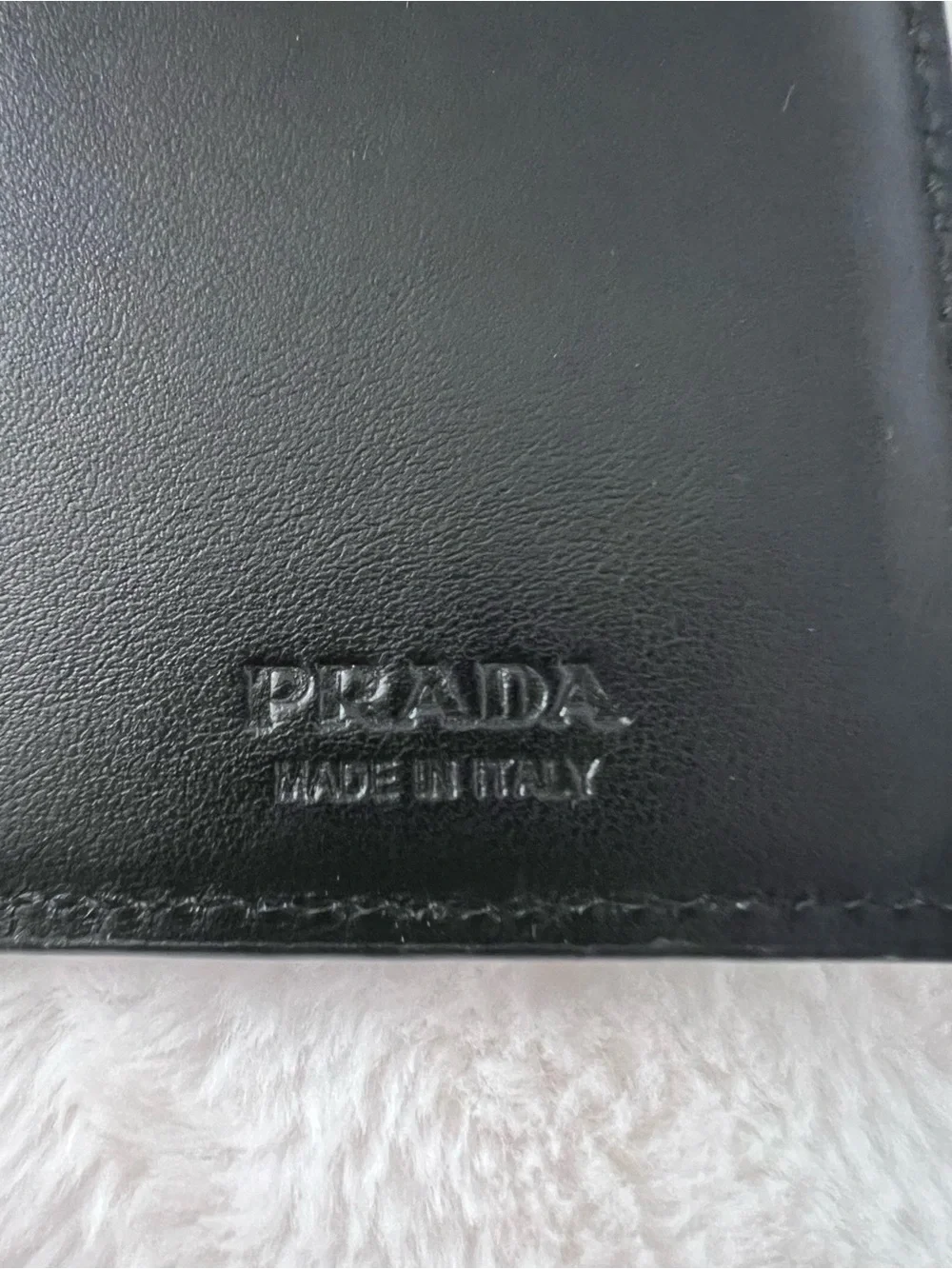 PRADA Black Saffiano Leather Long Wallet